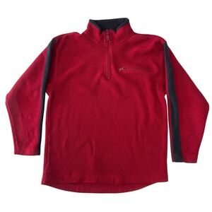 Vintage GAP Womens Red Fleece Pullover Quarter Zip Pocket Size XXL *Read Sizing*